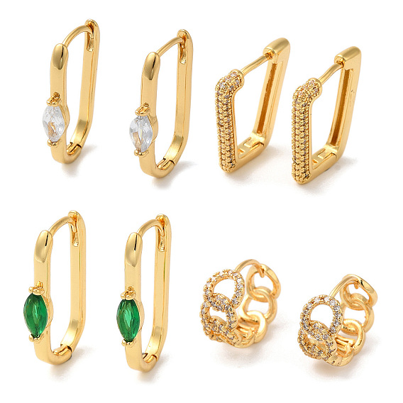 Серьги из 304 нержавеющей стали, серьги из кубического циркония для женщин, реальный 18 k позолоченный, прозрачные