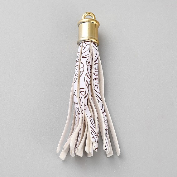 Подвески из искусственной кожи с кисточками, с пластиковым выводом