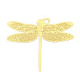 Латунные филигранные большие подвески, стрекоза, гравированные металлические украшения