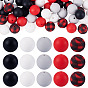 50Pcs 5 Colors Silicone Beads Loose Silicone Beads Kit Leopard Print Silicone Beads for Keychain Making Bracelet Necklace