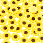 Resin Cabochons, Stripe Resin, Sunflower