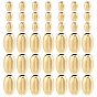 120Pcs 2 Styles Rack Plating Brass Beads, Barrel, Cadmium Free & Lead Free, Long-Lasting Plated