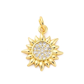 Латунные микро проложить кубического циркония подвески, без кадмия и без свинца, солнечные чары, с целью перехода в кольце