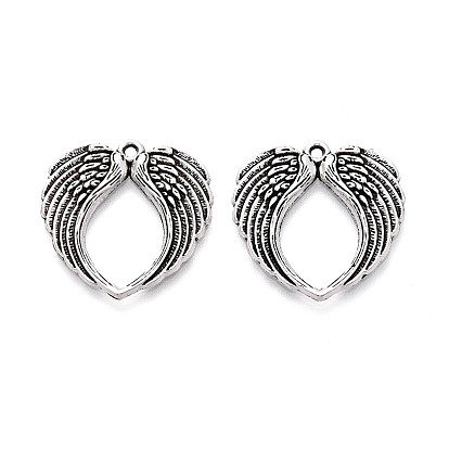 Сплавочные подвески тибетского стиля, крылатые прелести, без кадмия и без свинца