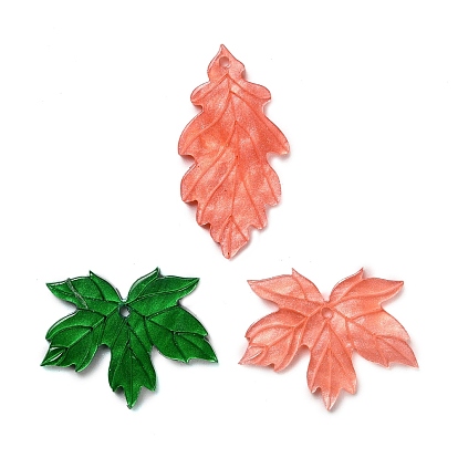 Непрозрачные акриловые подвески, кленового листа