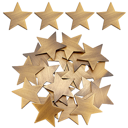Brass Cabochon, Long-Lasting Plated, Star