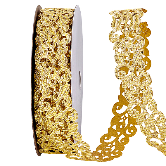 20 ярдов полых двухсторонних цветочных кружевных лент из полиэстера