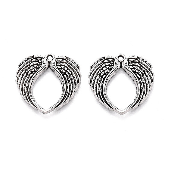 Сплавочные подвески тибетского стиля, крылатые прелести, без кадмия и без свинца