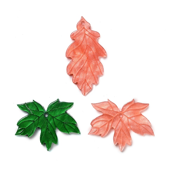 Непрозрачные акриловые подвески, кленового листа