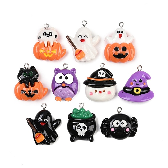 Подвески из смолы, Хэллоуин, с железной петлей