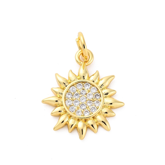 Латунные микро проложить кубического циркония подвески, без кадмия и без свинца, солнечные чары, с целью перехода в кольце