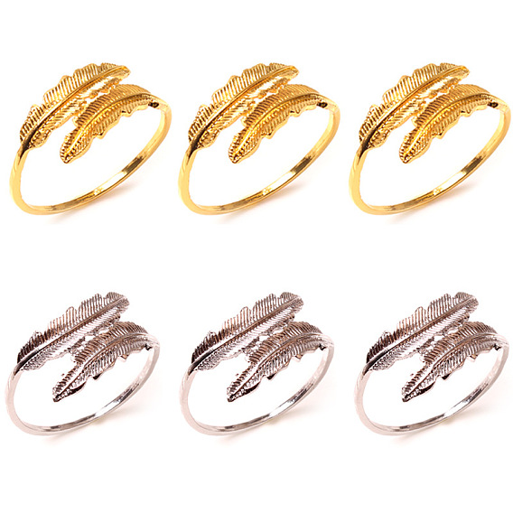 Hotel zinc alloy tree leaf napkin ring napkin ring feather napkin buckle towel ring cloth ring