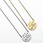 Hollow Cactus Star Moon Necklace Stainless Steel Desert Night Collarbone Chain