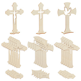30 наборы 3 стиль diy деревянный крест орнамент, для домашнего декора настольной машины