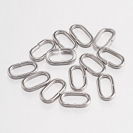 Anillos del salto de hierro ovalada, anillos del salto abiertos, 11x6x1.5 mm