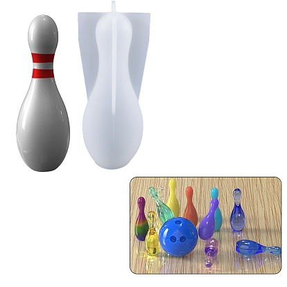 DIY Bowling Silicone Molds, Resin Casting Pendant Molds, For UV Resin, Epoxy Resin Jewelry Making