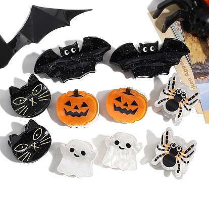 Заколки-коготь из ацетата целлюлозы на тему Хэллоуина, аксессуары для волос для женщин