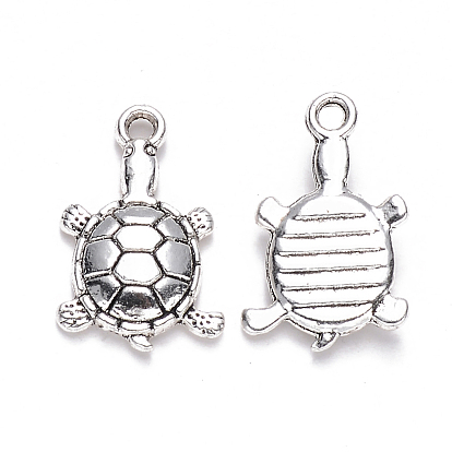 Сплавочные подвески тибетского стиля, черепаха, без кадмия и без свинца