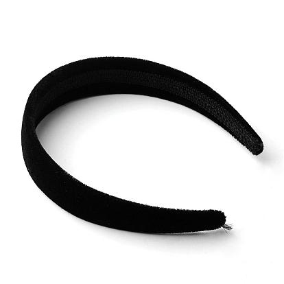 Plastic Hair Bands, with Velvet Cloth Covered