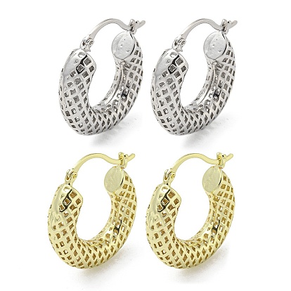 Серьги-кольца с полыми кольцами, латунные серьги-кольца, без кадмия и без свинца