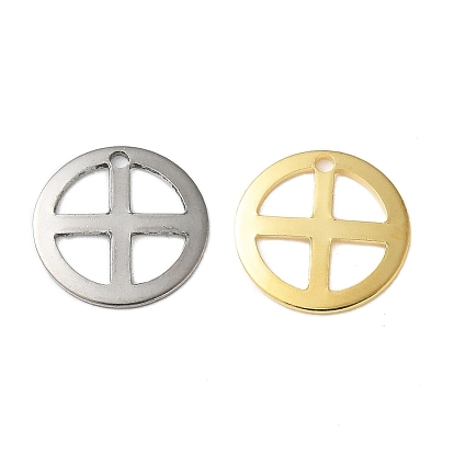 201 подвески из нержавеющей стали, плоские круглые с поперечными прелести