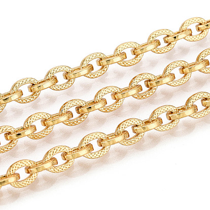 Латунные текстурированные кабельные цепи, несварные, с катушкой