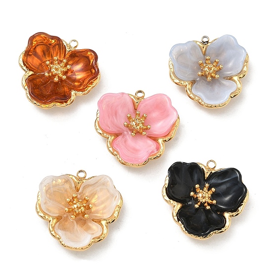 304 подвески из нержавеющей стали, с акриловой, , вакуумное покрытие pvd, реальный 18 k позолоченный