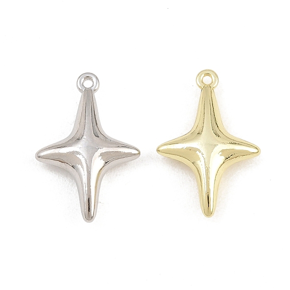 Alloy Pendants, Star Charms, Rack Plating