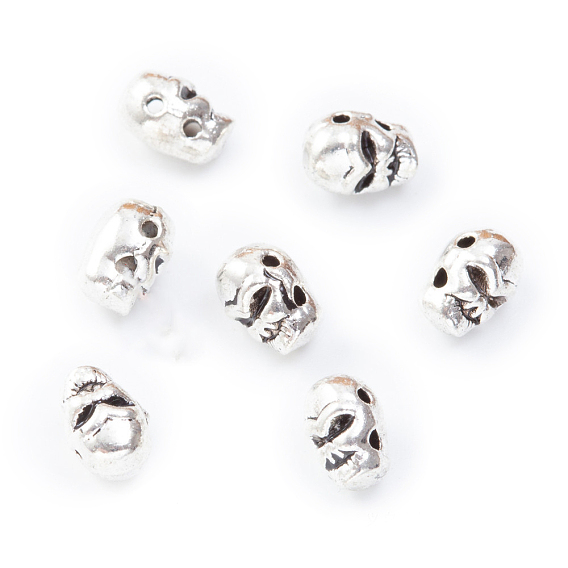 Tibetan Style Alloy Beads, Skull