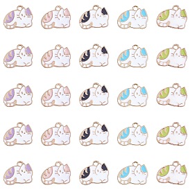 25 кусочки кошачьей эмали, подвеска, подвеска, котенок, подвеска, милая кошка, животное, подвеска, смешанный цвет, для ювелирных изделий, ожерелья, сережек, nracelet, изготовление ремесел