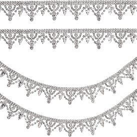 Стеклянные цепочки со стразами, цепочки кисточек, с железной фурнитурой, свадебное платье декоративное