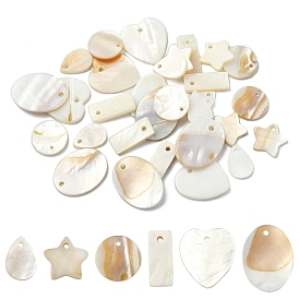30 шт. 6 стили подвески из натуральных пресноводных ракушек наборы, разнообразные