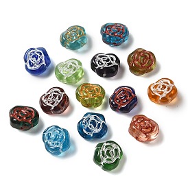 Transparent Lampwork Beads, Rose