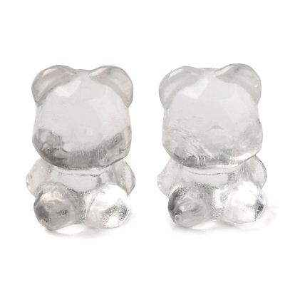 Natural Quartz Crystal Beads, Rock Crystal Beads, Bear