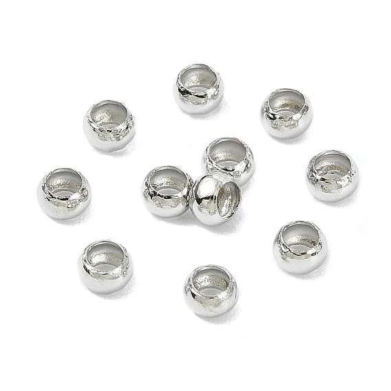 Perles d'espacement en laiton shegrace, plat rond, plaqué longue durée, sans cadmium et sans nickel et sans plomb