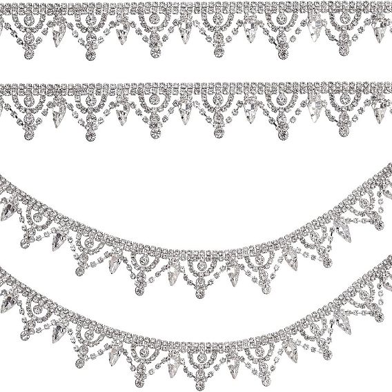 Стеклянные цепочки со стразами, цепочки кисточек, с железной фурнитурой, свадебное платье декоративное