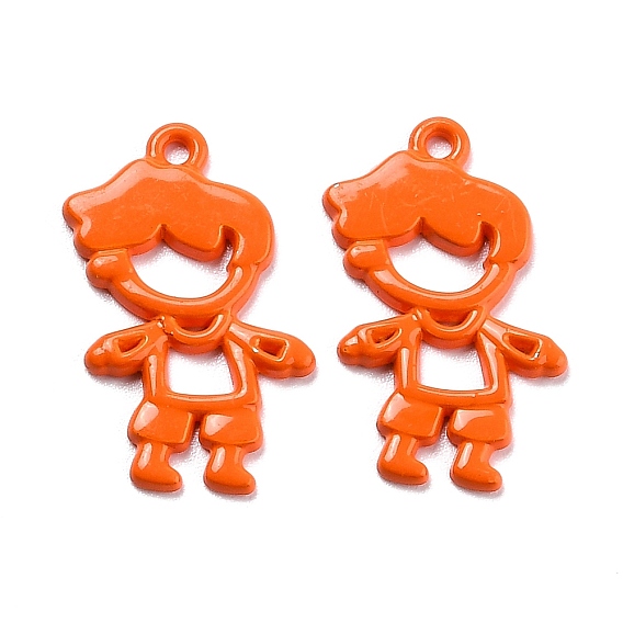 Кулон из сплава, окрашенный распылением, выдолбленный мальчик