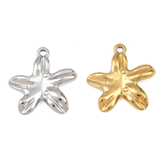 304 Stainless Steel Pendants, Starfish Charms