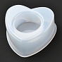 DIY Heart Candleholder Silicone Molds, Fondant Molds, For DIY Decoration, UV Resin & Epoxy Resin Jewelry Making