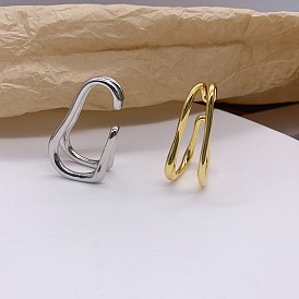 Retro Clip-on Earrings - Minimalist, Delicate, Geometric, European and American Style.