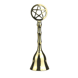Star Brass Hand Bell, Display Decoration, Service Bell, Dinner Bell, Tarot Ritual Meditation Alarm
