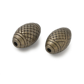 Сплавочные овальные бусины тибетского стиля , рис, без кадмия и без свинца