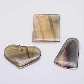 Natural Fluorite Big Pendants, Mixed Shapes