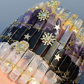 Natural Gemstone Hair Bands, Crown Hair Bands for Women Girls