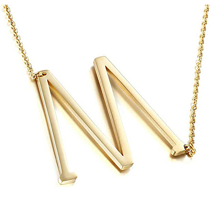 Stylish 26-Letter Alphabet Necklace for Women - Fashionable European and American Jewelry Accessory