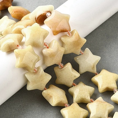 Природный Топаз нефрита бисер нитей, с бисером, звезда