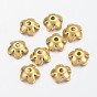 Tibetan Style Alloy Bead Caps, Cadmium Free & Lead Free, 5-Petal