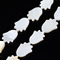 Natural Freshwater Shell Beads Strands, Hamsa Hand