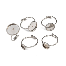 304 компоненты манжетного кольца из нержавеющей стали, настройки кольца чашки безеля, плоско-круглые
