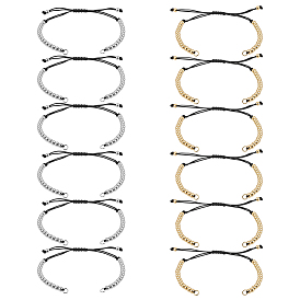 10 шт. 2 цвета нейлоновая нить шнур плетеный бисер изготовление браслета, с латунной бисера